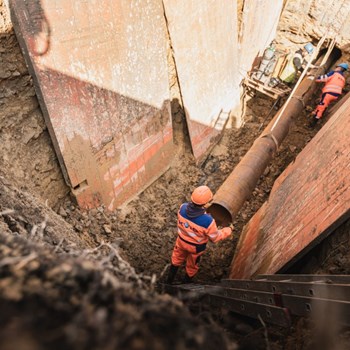 Nová splašková kanalizace v obci Kostelec u Heřmanova Městce